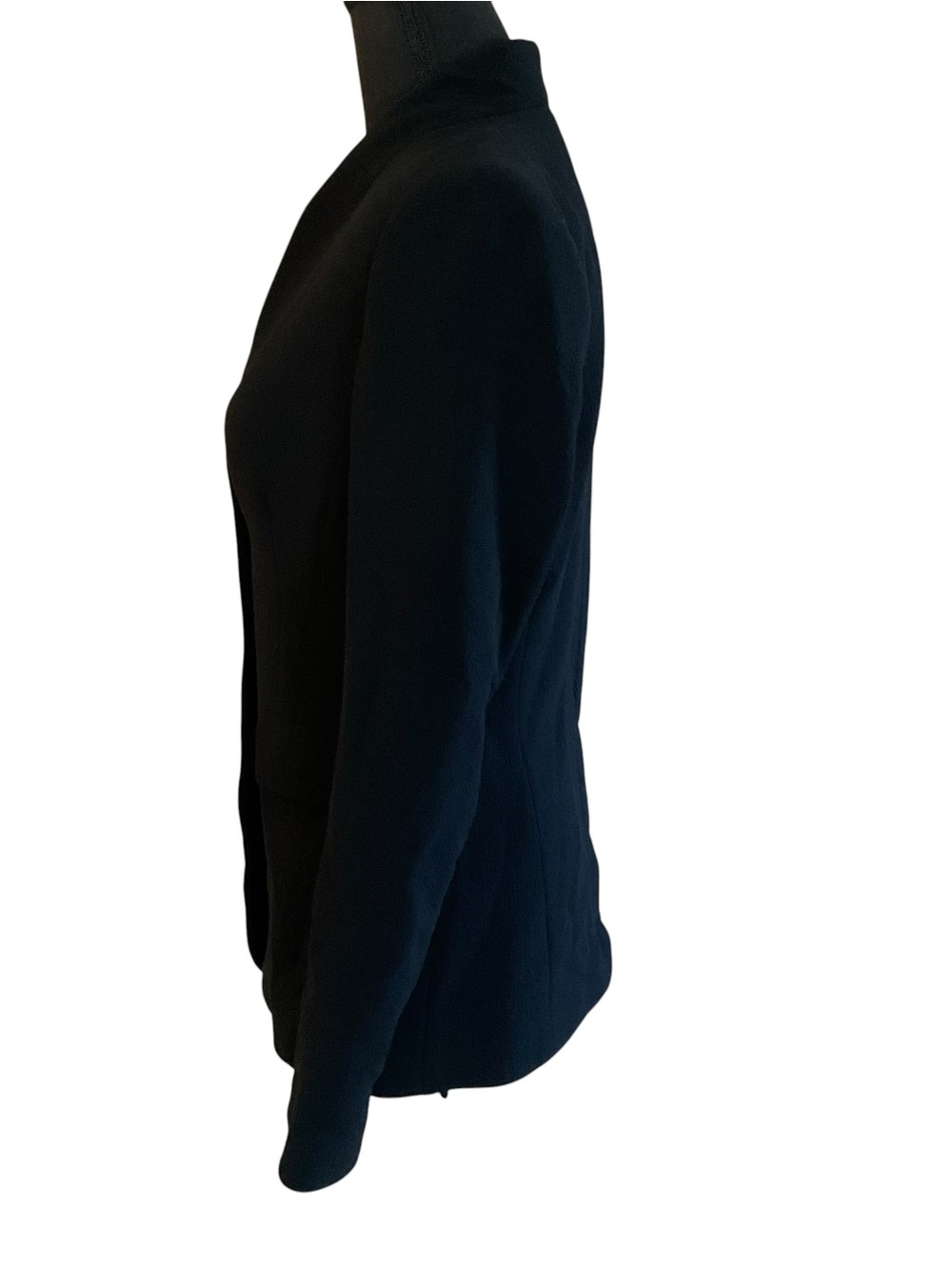 Lafayette 148 New York Black Open Collar Two Button Career Blazer Size 2 - Picture 3 of 8